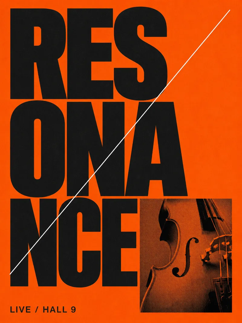 Swiss typography concert poster