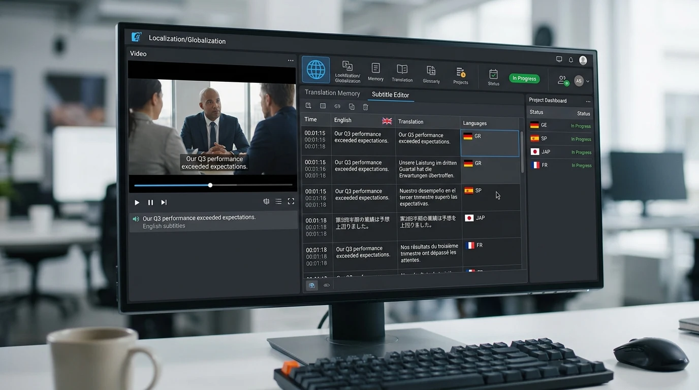 Editor timeline pentru subtitrări cu waveform și blocuri